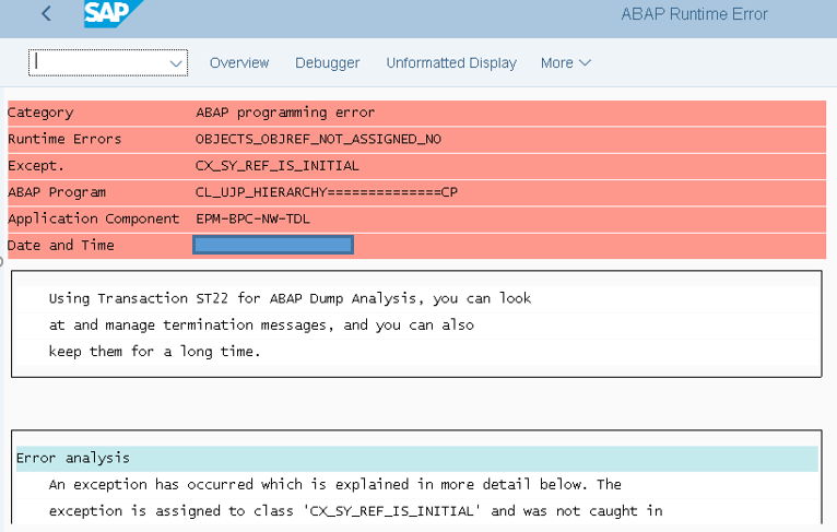 How Do I Resolve a Runtime Error in SAP?