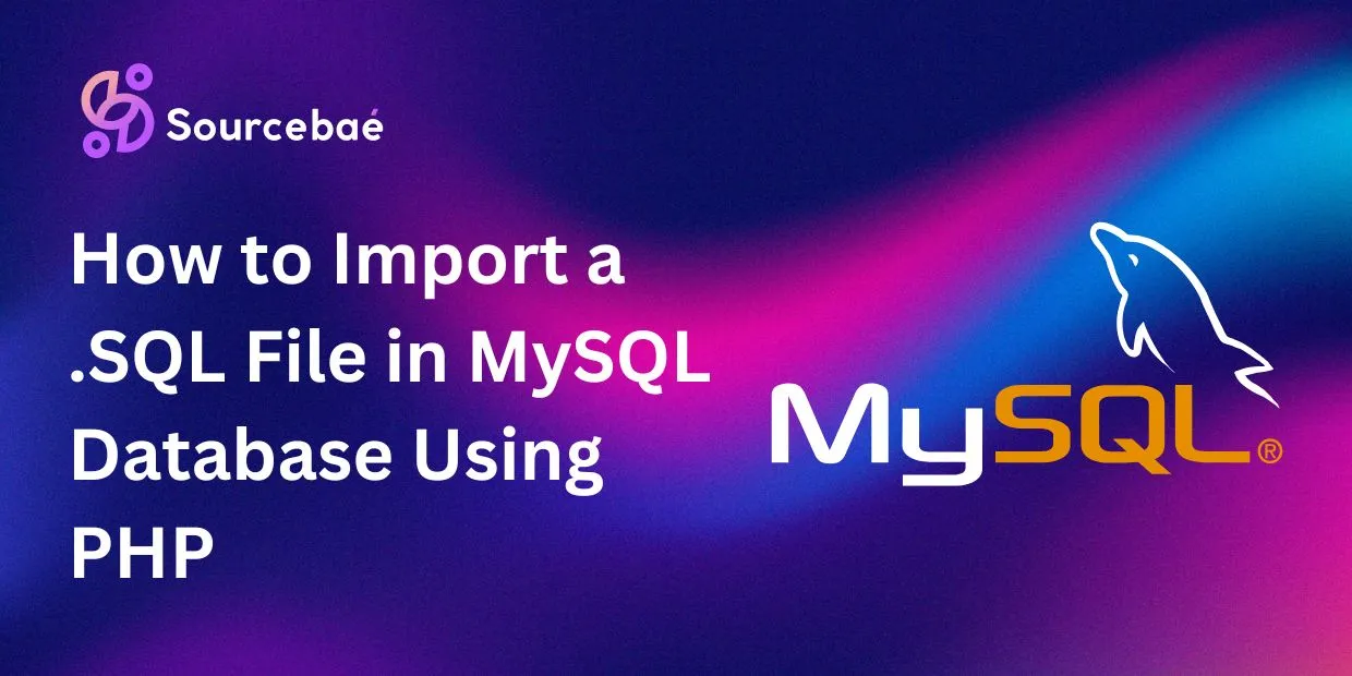 How to Import a .SQL File in MySQL Database Using PHP