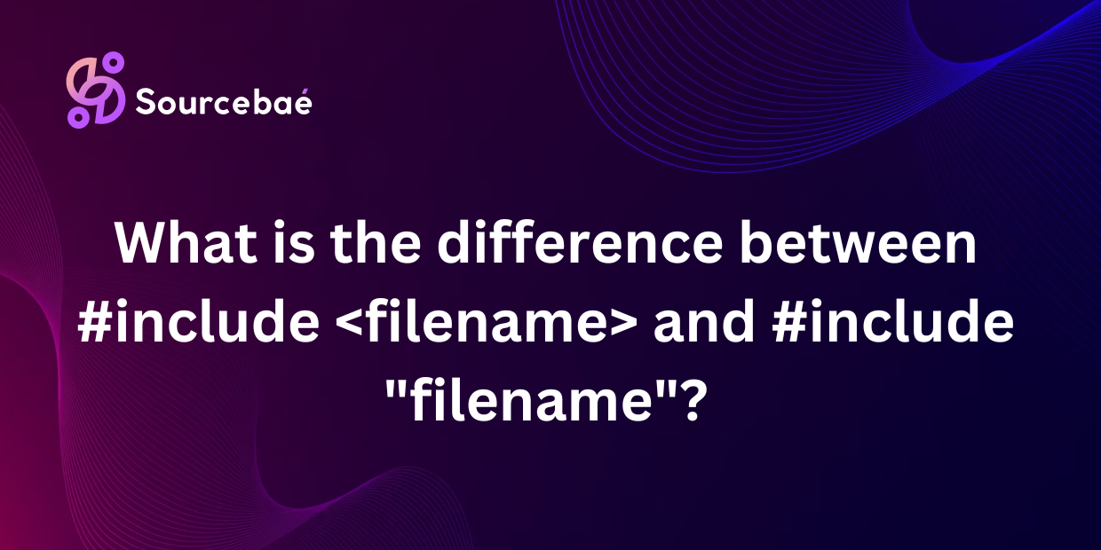 What is the difference between #include and #include "filename"?