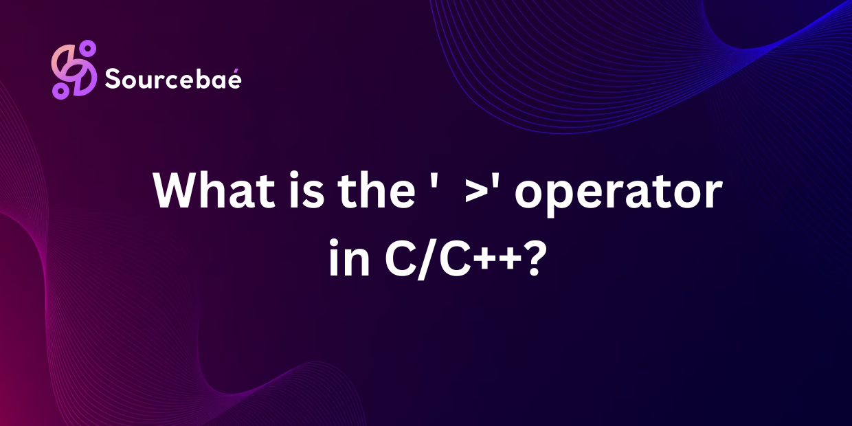 What is the ' >' operator in C/C++?