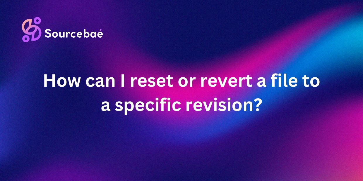 How can I reset or revert a file to a specific revision?