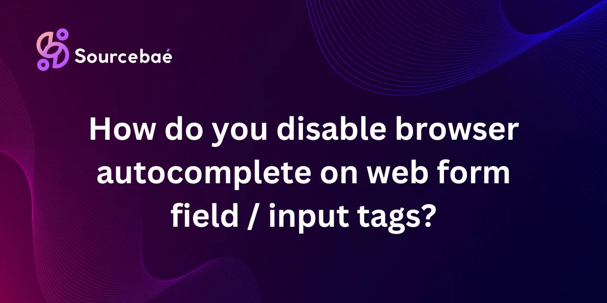 How do you disable browser autocomplete on web form field / input tags?