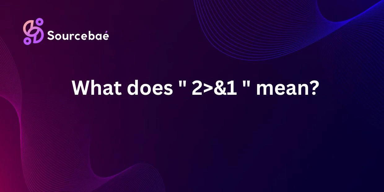 2>&1