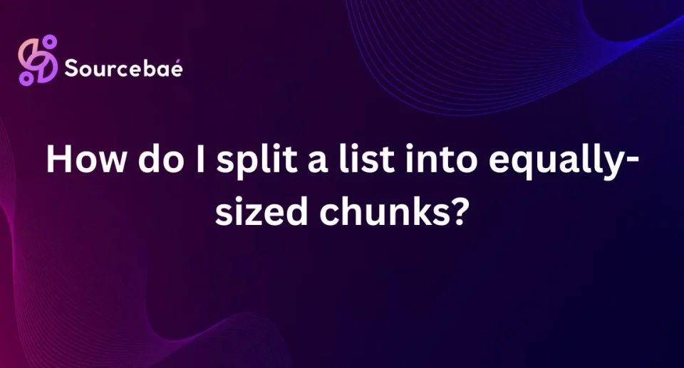 How do I split a list into equally-sized chunks?