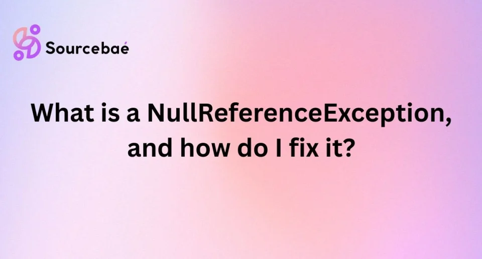 What is a NullReferenceException, and how do I fix it?