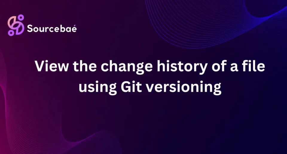 View the change history of a file using Git versioning