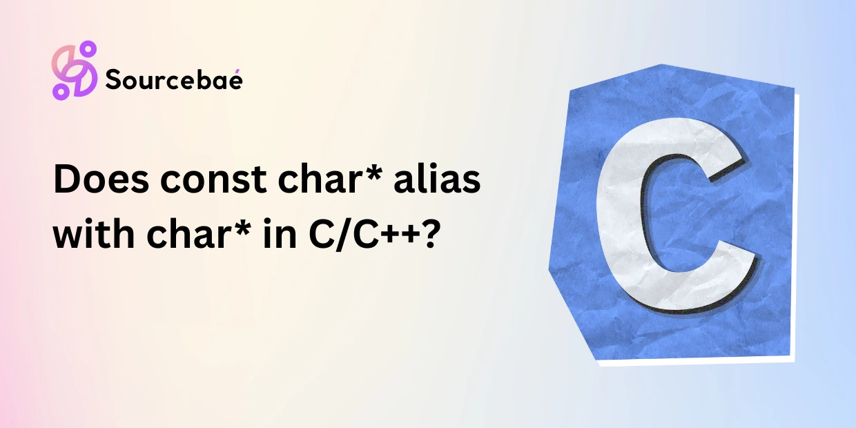 Does const char* alias with char* in C/C++?