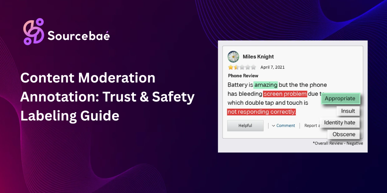 Content Moderation Annotation: Trust & Safety Labeling Guide